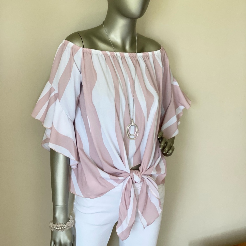 Off Shoulder Ruffle Top - Picture 4 of 14
